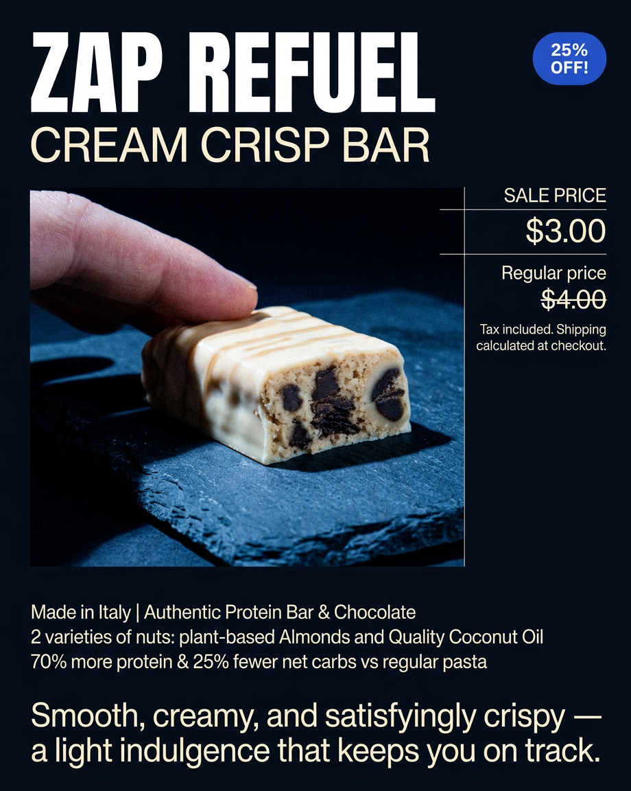 Zap Refuel dark product ad